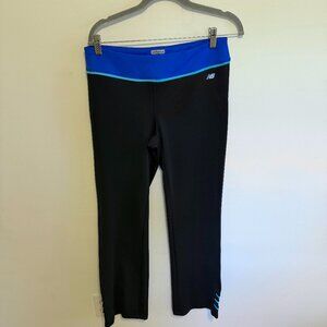 New Balance Lightning Dry Accelerate Capri Leggings Black Blue Size Large Y2K